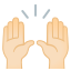 image for :raising hands: light skin tone: