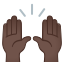 image for :raising hands: dark skin tone:
