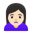 image for :woman frowning: light skin tone: