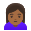 image for :woman frowning: medium-dark skin tone:
