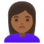 image for :woman pouting: medium-dark skin tone: