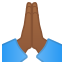 image for :folded hands: medium-dark skin tone: