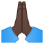 image for :folded hands: dark skin tone: