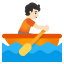 image for :person rowing boat: light skin tone: