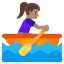 image for :woman rowing boat: medium skin tone: