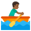 image for :man rowing boat: medium-dark skin tone: