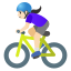 image for :woman biking: light skin tone: