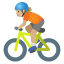 image for :person biking: medium-light skin tone: