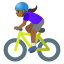 image for :woman biking: medium-dark skin tone:
