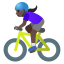 image for :woman biking: dark skin tone: