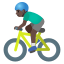 image for :man biking: dark skin tone: