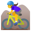 image for :woman mountain biking:
