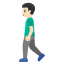 image for :man walking: light skin tone: