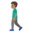 image for :man walking: medium skin tone: