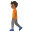 image for :person walking: medium-dark skin tone: