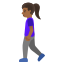 image for :woman walking: medium-dark skin tone: