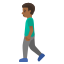 image for :man walking: medium-dark skin tone: