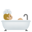 image for :person taking bath: medium-light skin tone: