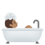 image for :person taking bath: medium skin tone: