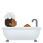 image for :person taking bath: medium-dark skin tone: