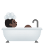 image for :person taking bath: dark skin tone: