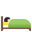 image for :person in bed: light skin tone: