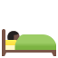 image for :person in bed: dark skin tone: