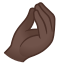 image for :pinched fingers: dark skin tone: