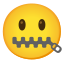 image for :zipper-mouth face: