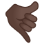 image for :call me hand: dark skin tone: