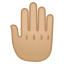 image for :raised back of hand: medium-light skin tone: