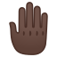 image for :raised back of hand: dark skin tone: