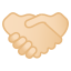 image for :handshake: light skin tone: