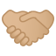 image for :handshake: medium-light skin tone: