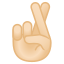image for :crossed fingers: light skin tone:
