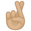 image for :crossed fingers: medium-light skin tone:
