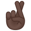 image for :crossed fingers: dark skin tone: