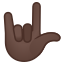 image for :love-you gesture: dark skin tone: