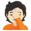 image for :person facepalming: light skin tone: