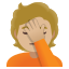 image for :person facepalming: medium-light skin tone: