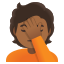 image for :person facepalming: medium-dark skin tone: