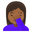 image for :woman facepalming: medium-dark skin tone:
