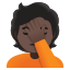 image for :person facepalming: dark skin tone: