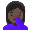image for :woman facepalming: dark skin tone: