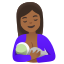 image for :breast-feeding: medium-dark skin tone: