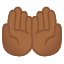 image for :palms up together: medium-dark skin tone: