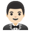 image for :man in tuxedo: light skin tone: