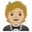 image for :person in tuxedo: medium-light skin tone: