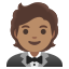 image for :person in tuxedo: medium skin tone: