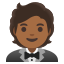 image for :person in tuxedo: medium-dark skin tone: